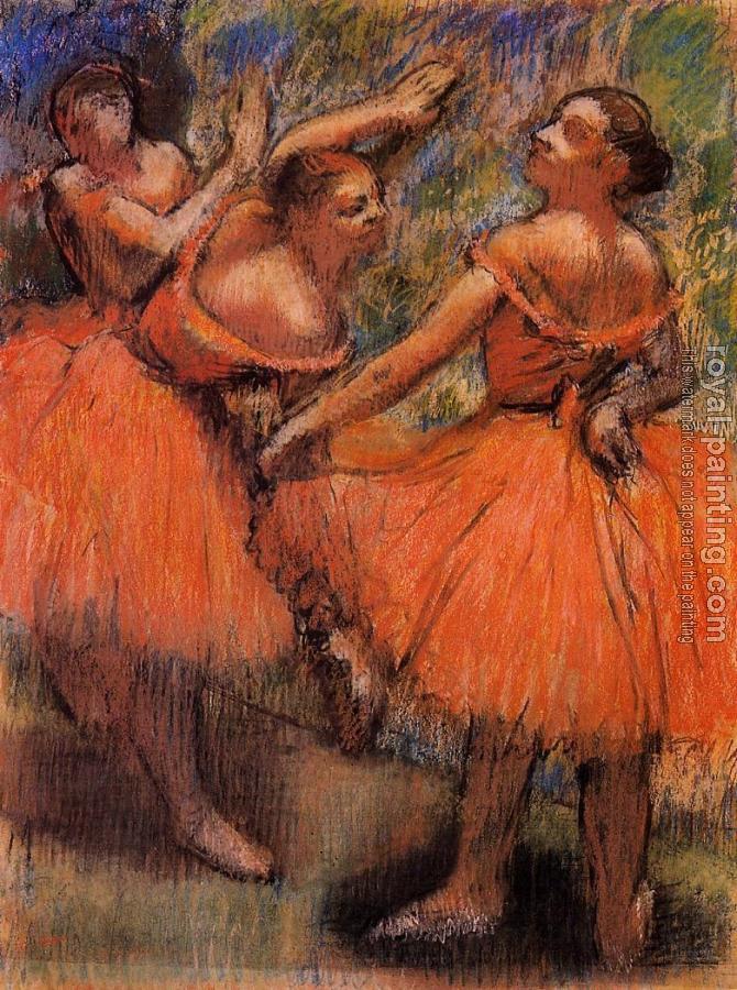 Edgar Degas : Red Ballet Skirts